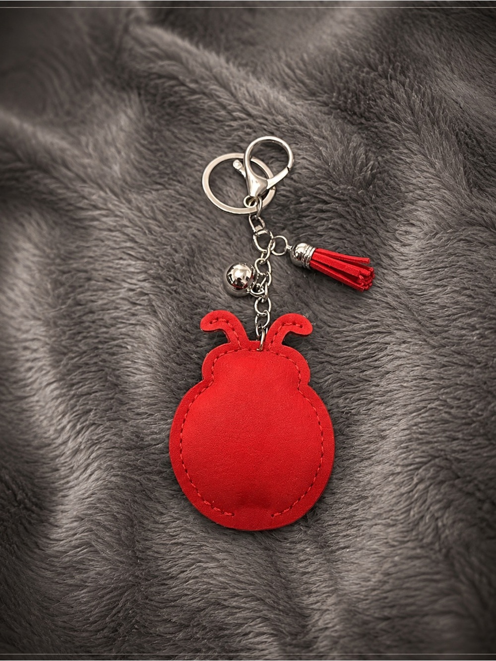 Ladybug Keychain with Tassel - Picture 3 of 3